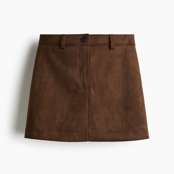 HM H&M Brown Suede Skirt NWOT size 6 - Picture 2 of 2